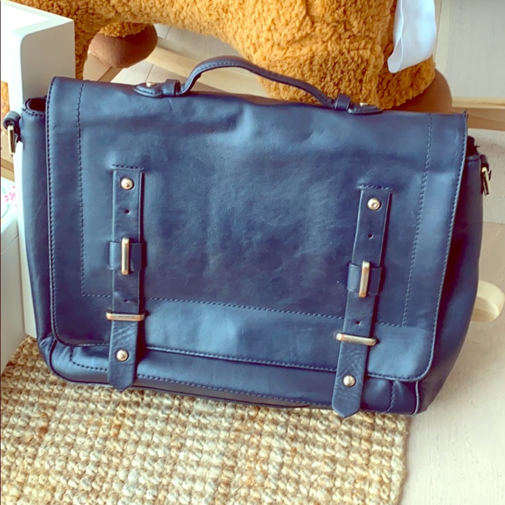 Zara Trafaluc navy messenger bag